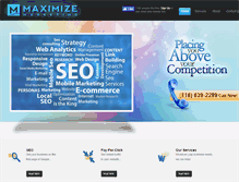 Tablet Screenshot of maximizemarketing.com